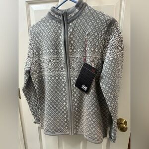 Icewear Gray Nordic design Zip-Up cardigan size L, like New